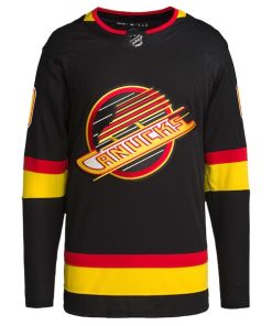 Alternative view of Vancouver Canucks adidas  Alternate Retro Primegreen Authentic Custom Jersey - Black