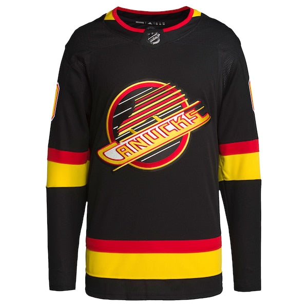 Vancouver Canucks adidas Alternate Retro Primegreen Authentic Custom Jersey - Black - Image 2