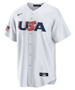 Alternative view of USA Baseball Nike 2023 World Baseball Classic Replica Jersey - White