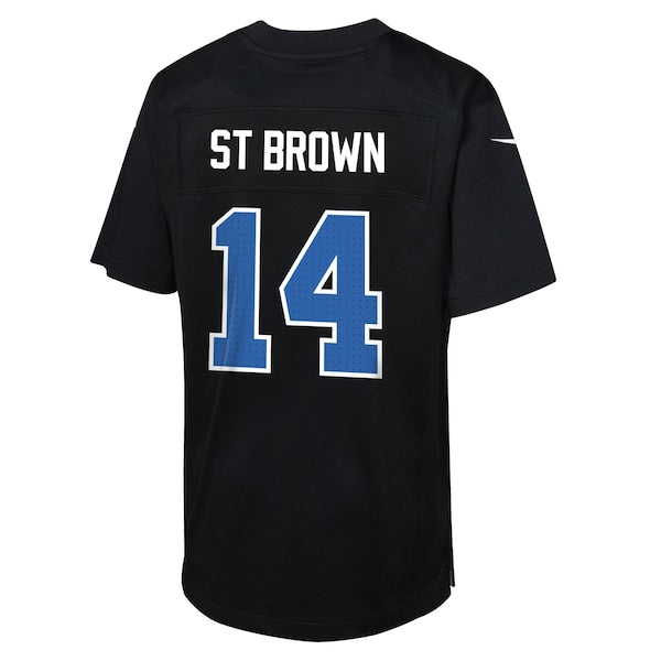 Amon-Ra St. Brown Detroit Lions Nike Youth Fashion Game Jersey - Carbon Black - Image 3