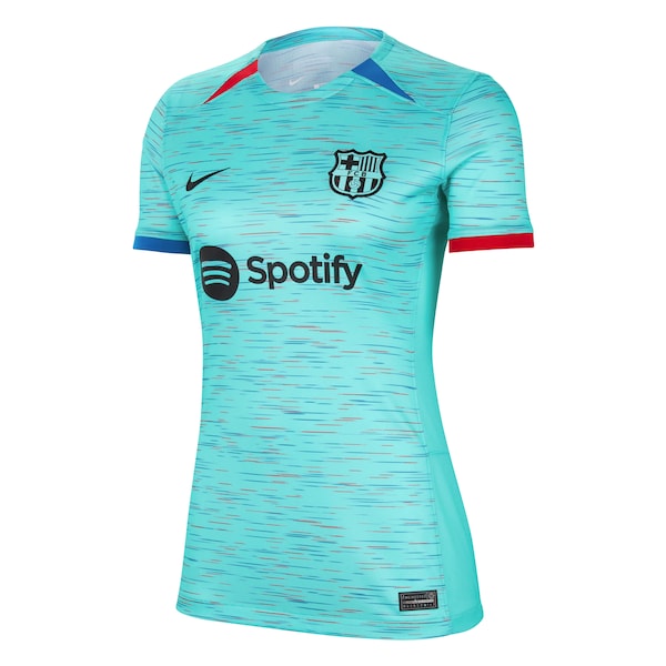 Pedri Barcelona Nike Women's 2023/24 Third Replica Jersey - Aqua - Image 2