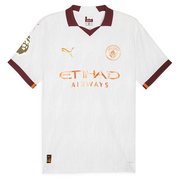 Kevin De Bruyne Manchester City Puma 2023/24 Away Authentic Jersey - White - Image 2