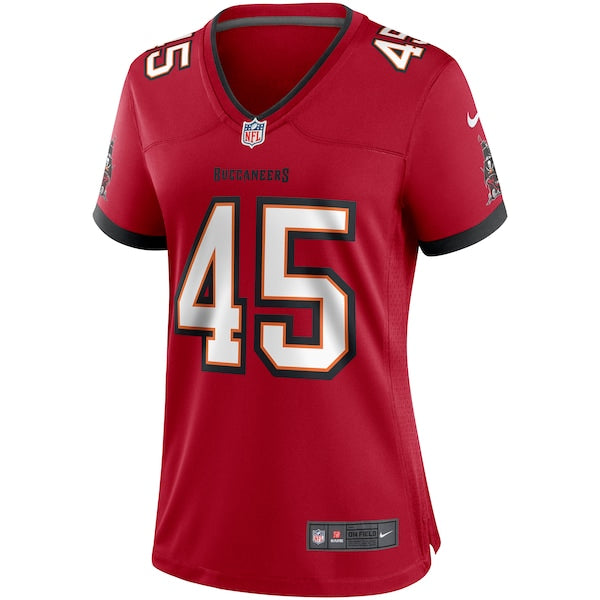 Devin White Tampa Bay Buccaneers Nike Women's Game Player Jersey - Red/Pewter/White - Image 2