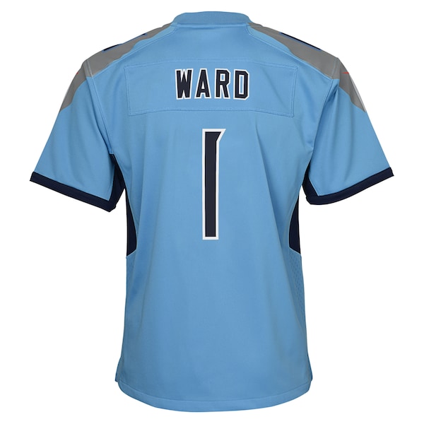 Cameron Ward Tennessee Titans Nike Youth Team Game Jersey - Light Blue/White - Image 4