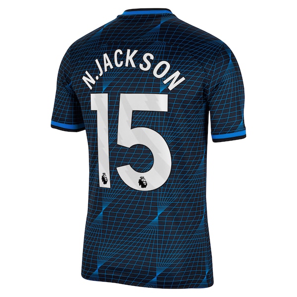 Nicolas Jackson Chelsea Nike 2023/24 Away Stadium Replica Player Jersey - Navy/Blue/Mint - Image 4