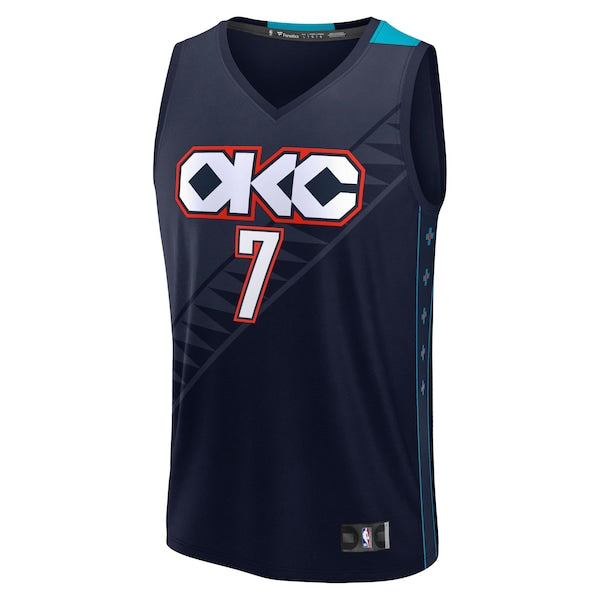 Chet Holmgren Oklahoma City Thunder Youth 2025/26 City Edition Fast Break Jersey - Navy - Image 2
