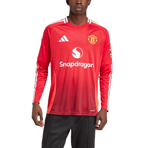 Manchester United adidas 2024/25 Home Long Sleeve Replica Jersey - Red - Image 4