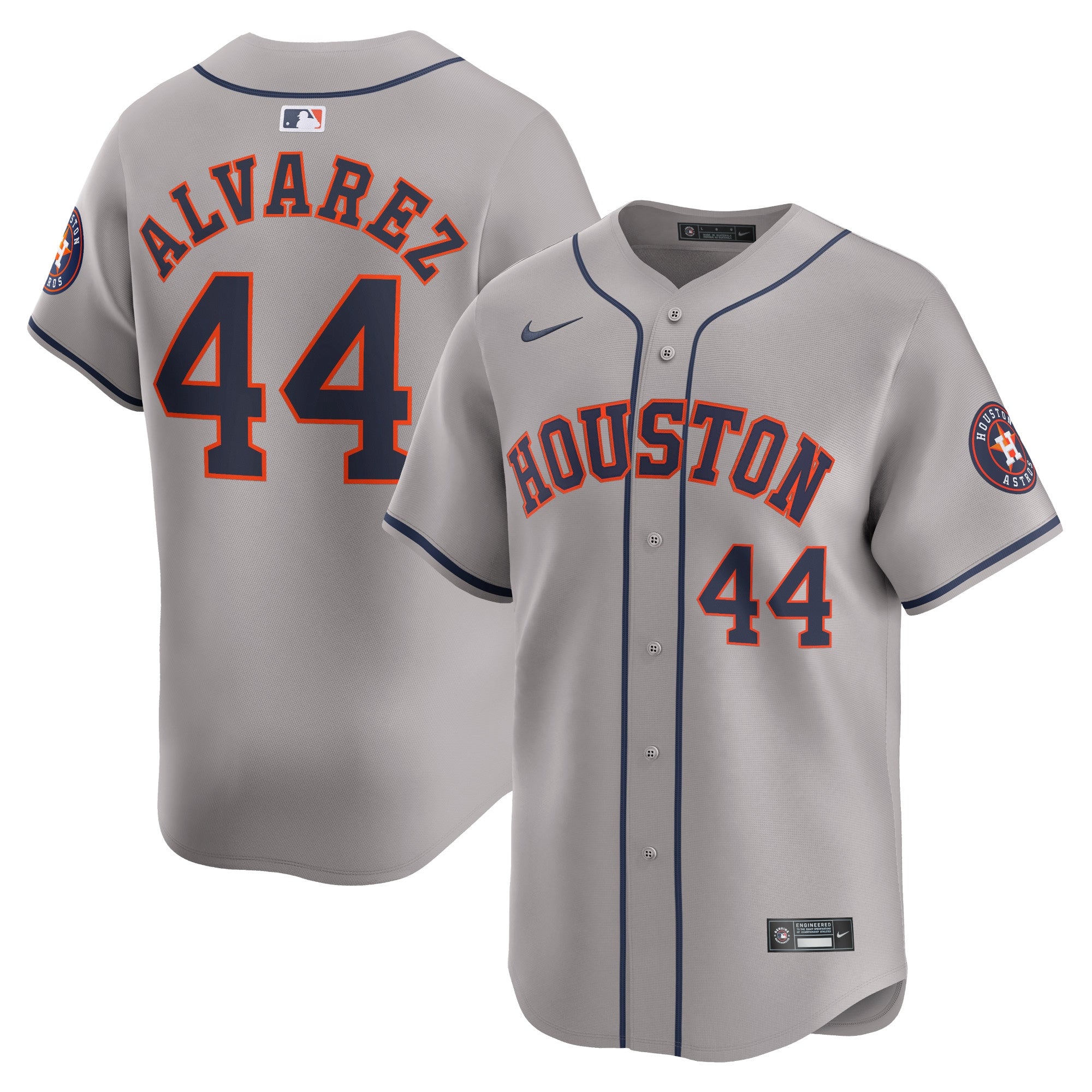 Yordan Alvarez Houston Astros Nike Home Limited Player Jersey - White/Gray - Image 6