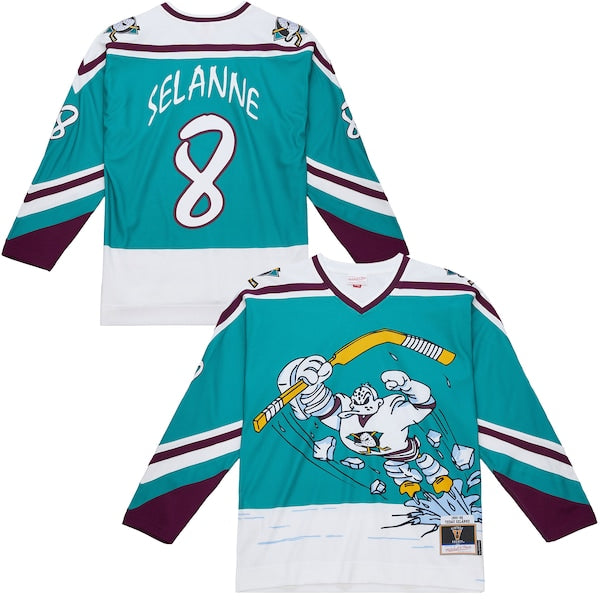 Teemu Selanne Anaheim Ducks 1995-96 Power Play Jersey - Teal