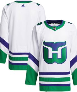 Carolina Hurricanes adidas Whalers Primegreen Authentic Jersey - White