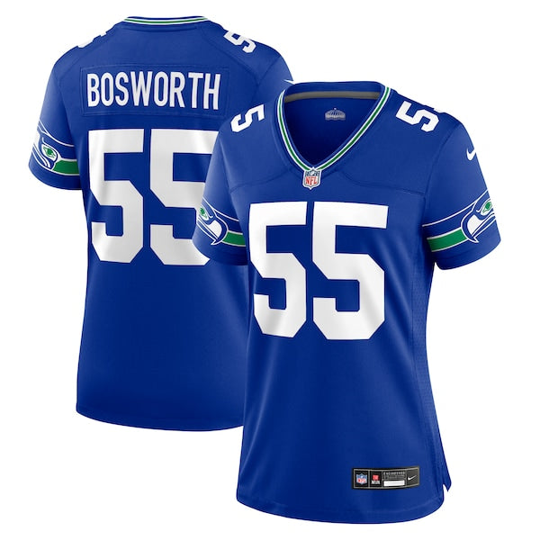 Brian Bosworth Seattle Seahawks Nike Women's Throwback Retired Player Game Jersey - Royal/Navy - Image 2