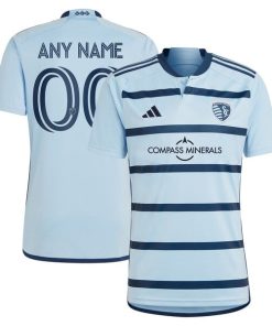 Sporting Kansas City adidas 2024 Hoops 4.0 Replica Custom Jersey - Light Blue