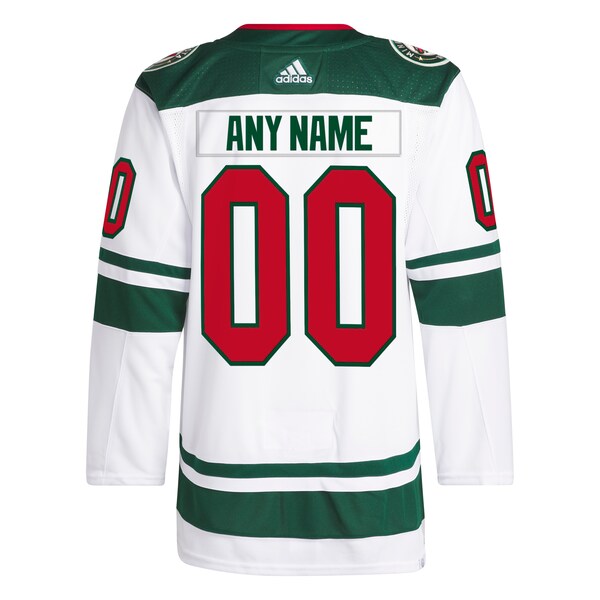 Minnesota Wild adidas Away Primegreen Authentic Custom Jersey - White - Image 3