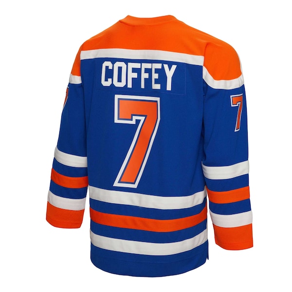 Paul Coffey Edmonton Oilers 1986/87 Blue Line Player Jersey - Royal - Image 3