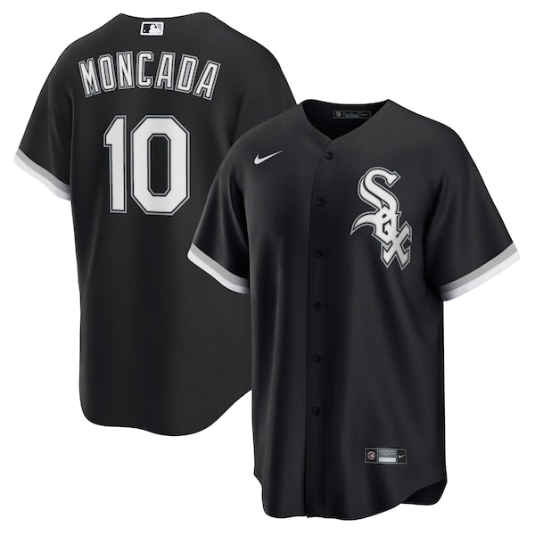 Yoan Moncada Chicago White Sox Nike Alternate Replica Player Name Jersey - Black/White - Image 2