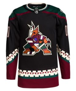 Alternative view of Arizona Coyotes adidas  Home  Primegreen Authentic Custom Jersey - Black