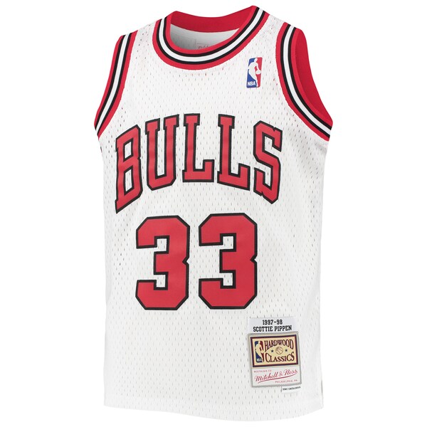 Scottie Pippen Chicago Bulls Youth 1997/98 Hardwood Classics Swingman Jersey - White/Red/Black - Image 3