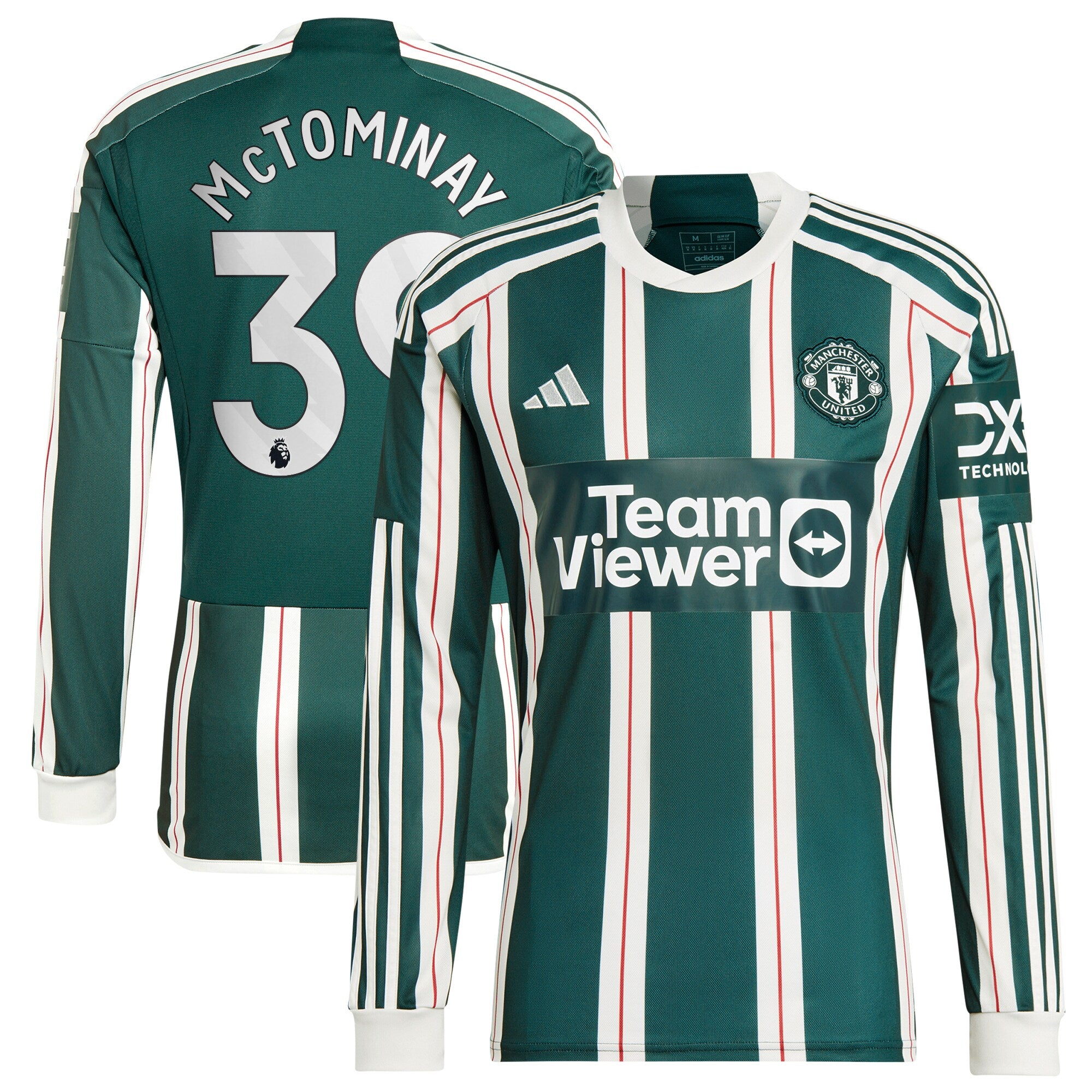 Scott McTominay Manchester United adidas 2023/24 Home Authentic Long Sleeve Player Jersey - Red/Green - Image 5