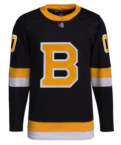 Alternative view of Boston Bruins adidas  Alternate  Primegreen Authentic Custom Jersey - Black