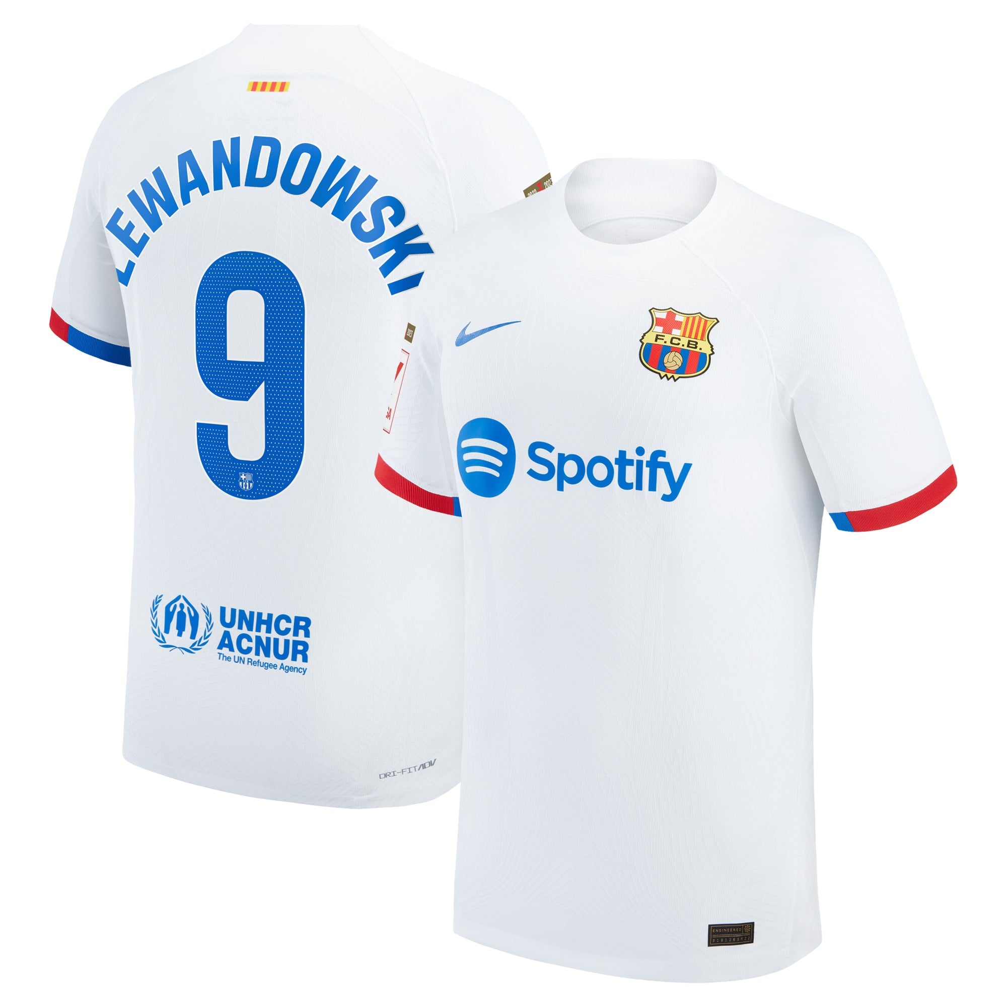 Robert Lewandowski Barcelona Nike 2023/24 Home Authentic Jersey - Royal/Aqua/White - Image 6