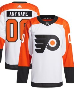 Philadelphia Flyers adidas  Away  Primegreen Authentic Custom Jersey - White