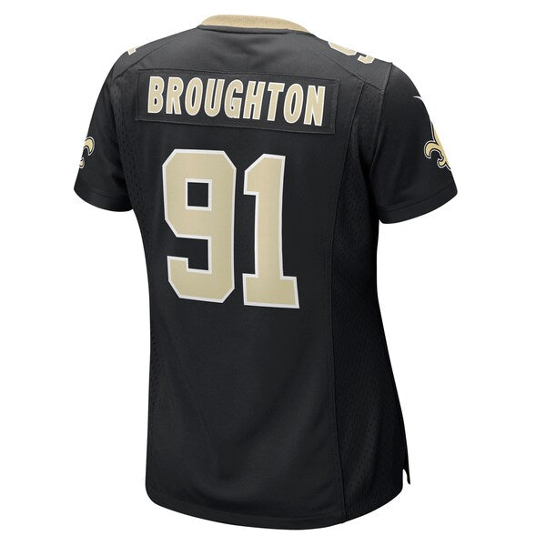 Vernon Broughton New Orleans Saints Nike Women's Team Game Jersey - Black - Image 3
