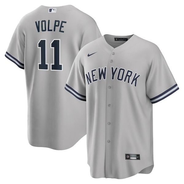 Anthony Volpe New York Yankees Nike Road Replica Jersey - Gray/White - Image 2