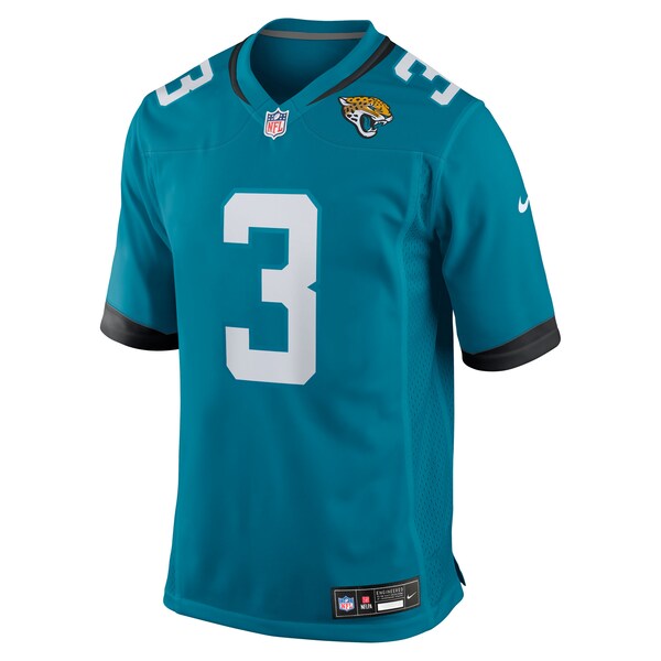 Jakobi Meyers Jacksonville Jaguars Nike Team Game Jersey - Teal/Black - Image 3