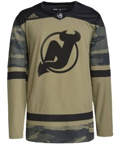 Alternative view of New Jersey Devils adidas Military Appreciation Team Authentic Custom Practice Jersey - Camo