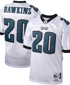 Alternative view of Brian Dawkins Philadelphia Eagles 2004 Authentic Throwback Retired Player Jersey - White/Black