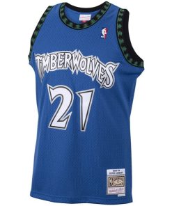 Alternative view of Kevin Garnett Minnesota Timberwolves  Big & Tall 2003/04 Hardwood Classics Swingman Jersey - Blue