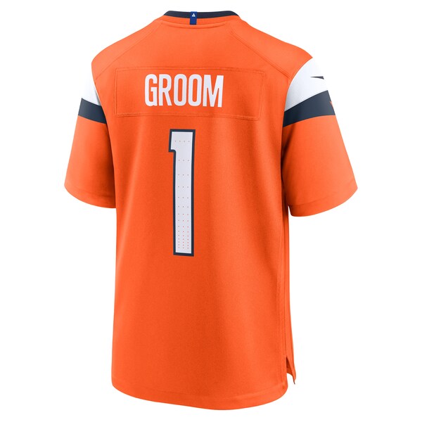 Number 1 Groom Denver Broncos Nike Game Jersey - Orange - Image 3