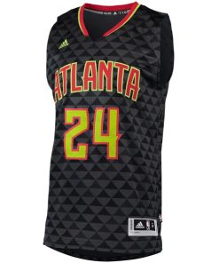 Alternative view of Kent Bazemore Atlanta Hawks adidas Swingman Jersey - Charcoal