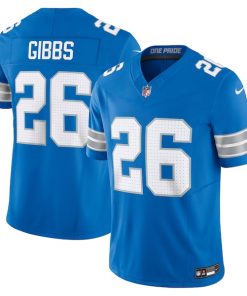 Jahmyr Gibbs Detroit Lions Nike Vapor F.U.S.E. Limited Jersey - Blue/White