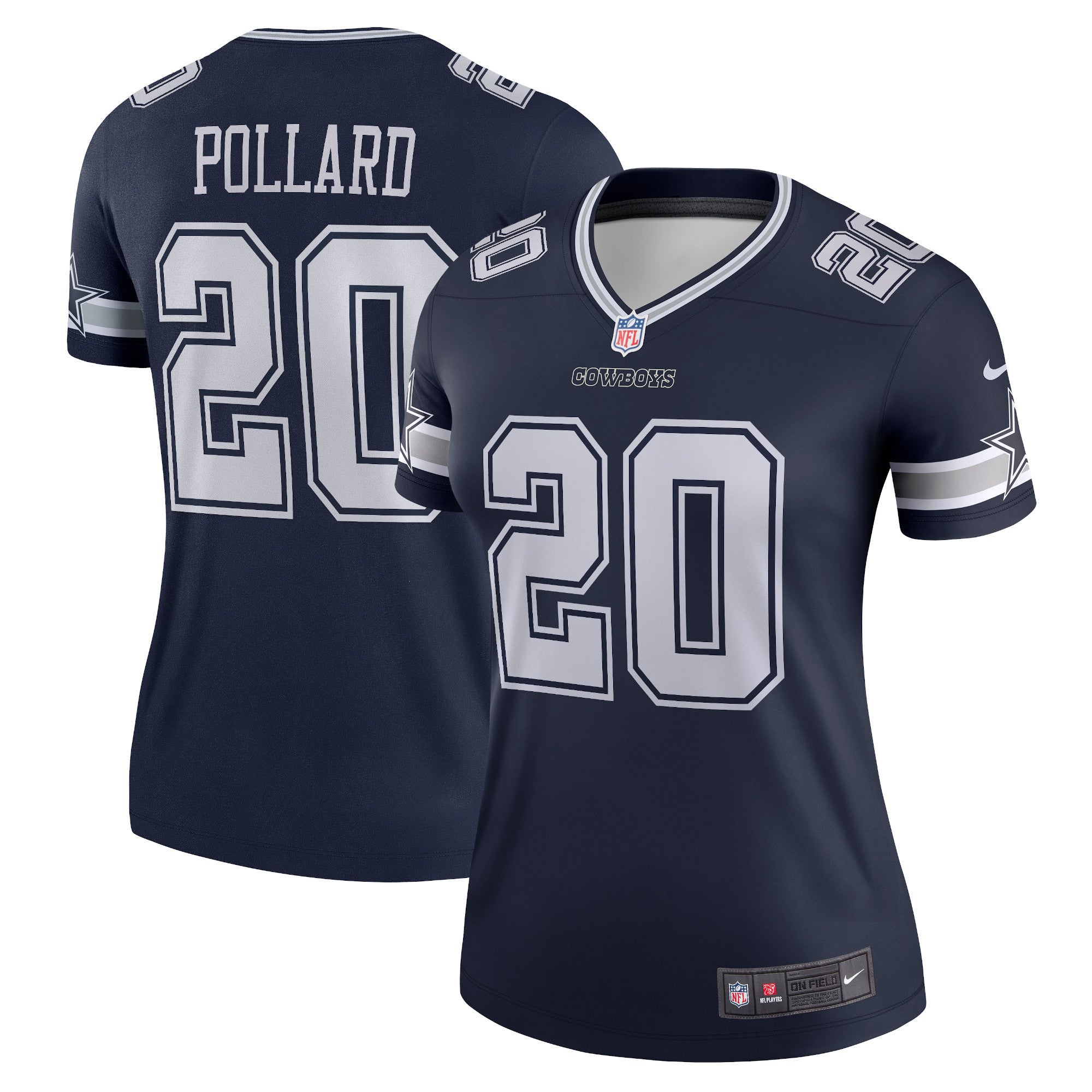 Tony Pollard Dallas Cowboys Nike Women's Alternate Legend Jersey - White/Navy - Image 6