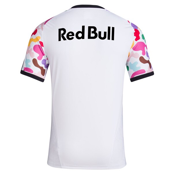 New York Red Bulls adidas 2024 Pride Pre-Match Top - White - Image 3