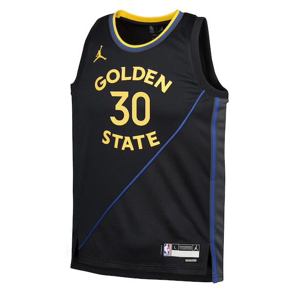 Stephen Curry Golden State Warriors Jordan Brand Youth Swingman Jersey - Statement Edition - Navy - Image 2