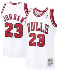 Michael Jordan Chicago Bulls 1997/98 Hardwood Classics Authentic Jersey - White/Black/Scarlet