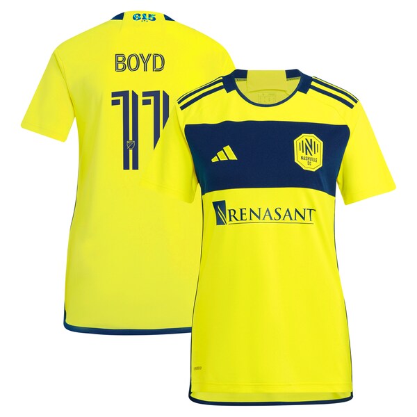 Tyler Boyd Nashville SC adidas Women's 2024 The 615 Kit Replica Player Jersey - Yellow/Black - Image 2