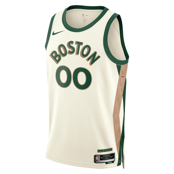 Boston Celtics Nike Unisex 2023/24 Custom Swingman Jersey - White - City Edition - Image 2