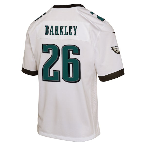 Saquon Barkley Philadelphia Eagles Nike Youth Game Jersey - White/Green/Black/Kelly Green - Image 4