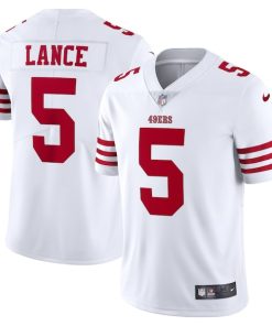 Trey Lance San Francisco 49ers Nike Vapor Limited Jersey - White/Red/Scarlet