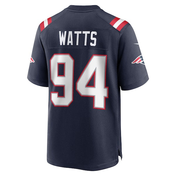Armon Watts New England Patriots Nike Game Jersey - Navy - Image 3