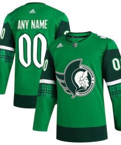 Ottawa Senators adidas St. Patrick's Day Authentic Custom Jersey - Kelly Green