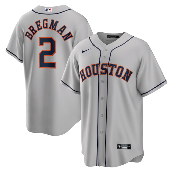 Alex Bregman Houston Astros Nike Road Replica Player Name Jersey - Gray/White - Image 2