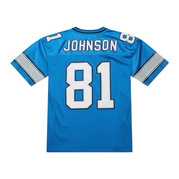 Calvin Johnson Detroit Lions 2007 Authentic Throwback Retired Player Jersey - Blue - Image 3