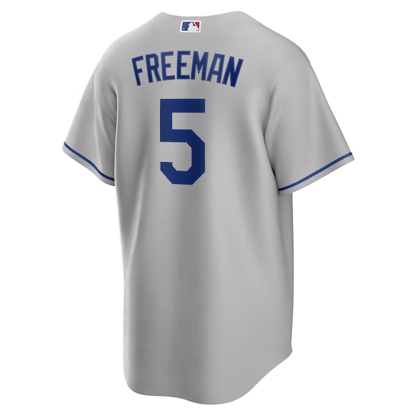 Freddie Freeman Los Angeles Dodgers Nike Road Replica Player Jersey - Gray/Royal/White - Image 4