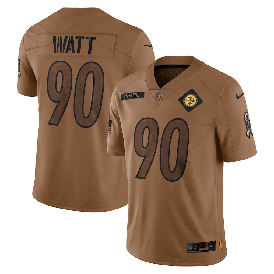 Terry Bradshaw Pittsburgh Steelers Nike 2023 Salute To Service Limited Jersey - Brown