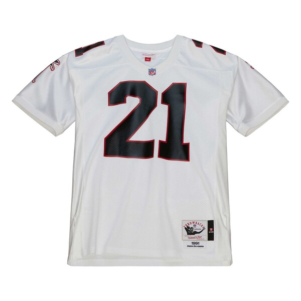 Deion Sanders Atlanta Falcons 1991 Authentic Throwback Retired Player Jersey - White - Image 3