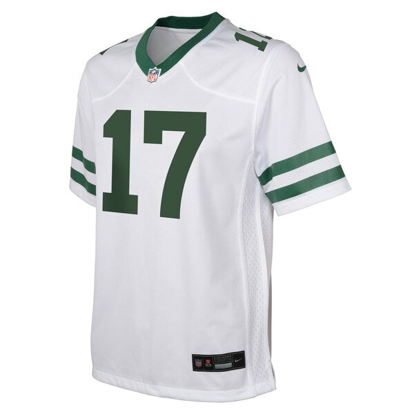 Garrett Wilson New York Jets Nike Youth Game Jersey - White/Green - Image 3